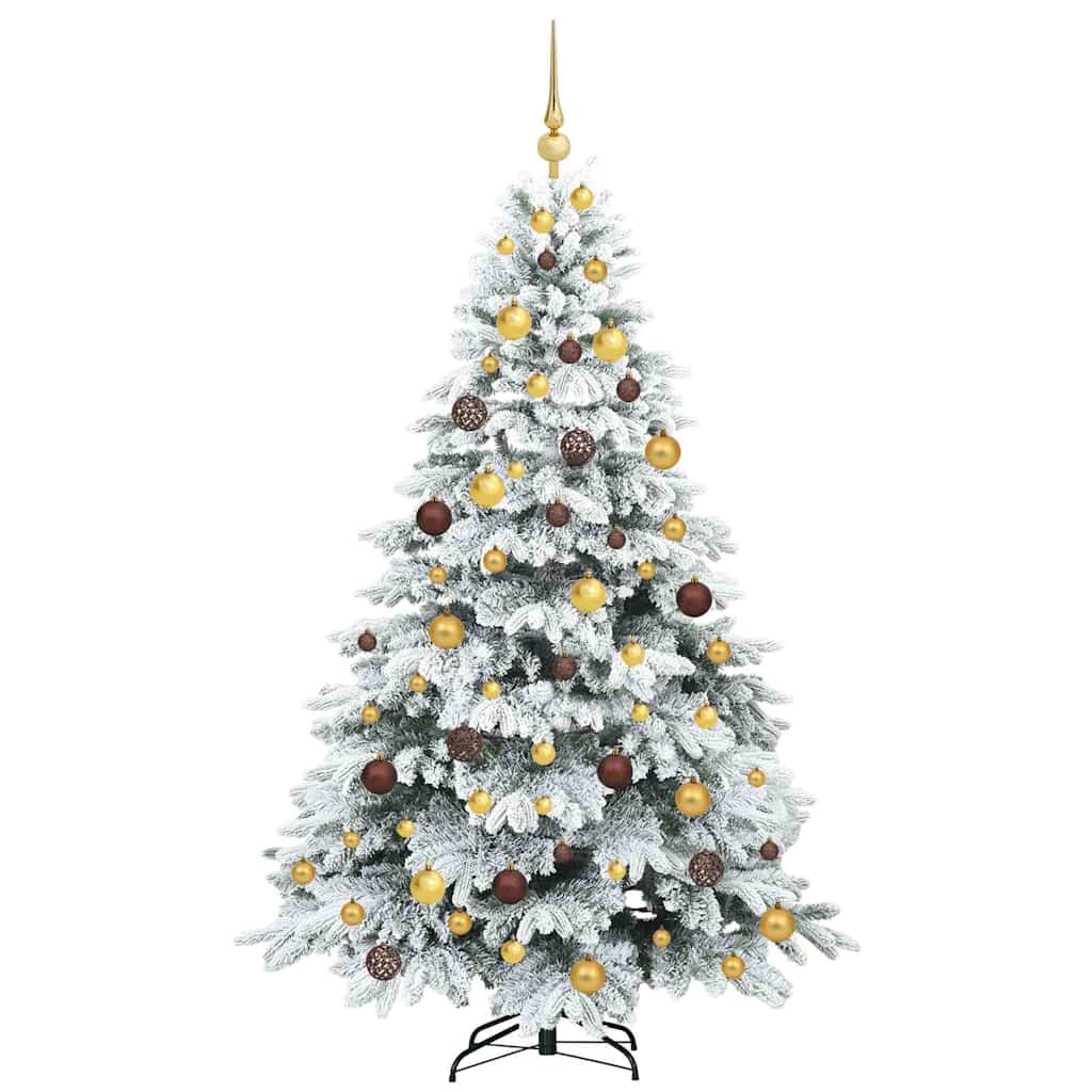 vidaXL Sztuczna choinka z 300 diodami LED Biały 180 cm PE i PVC