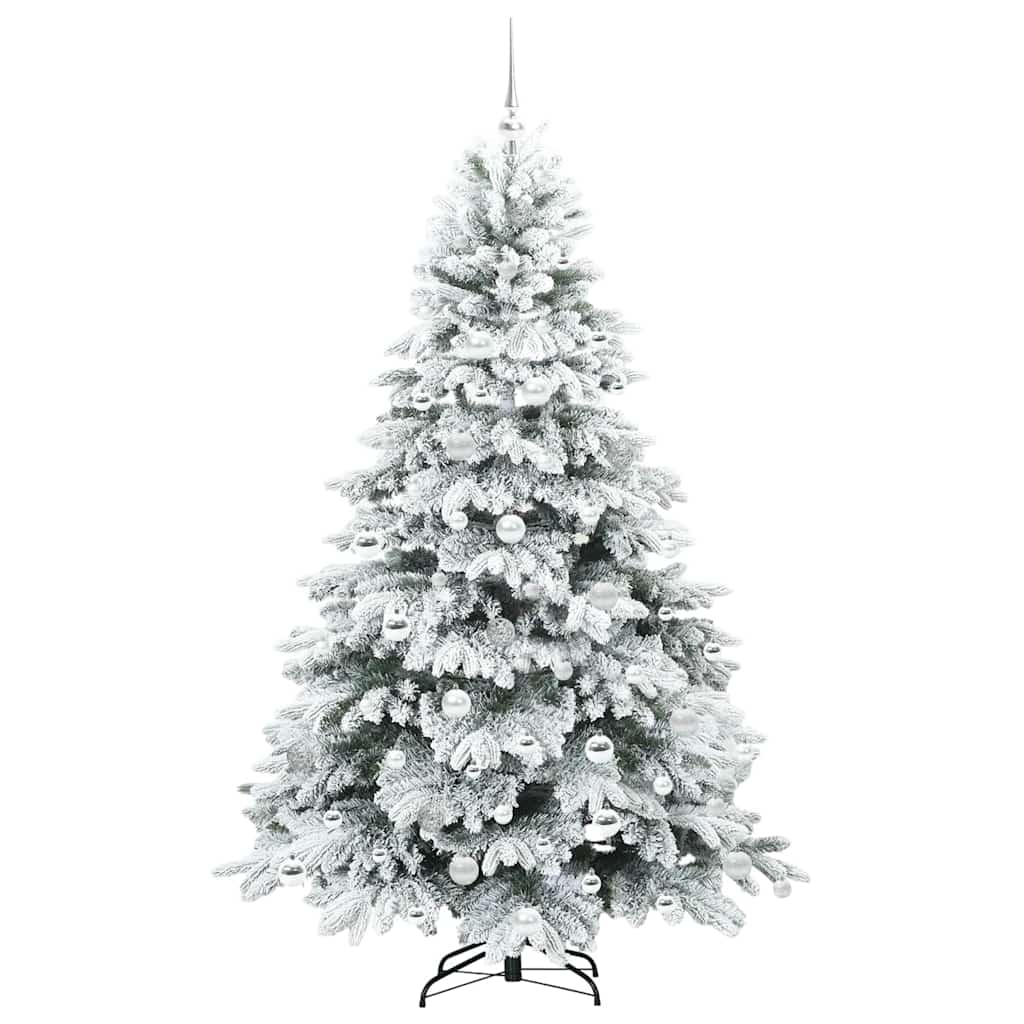 vidaXL Sztuczna choinka z 300 diodami LED Biały 180 cm PE i PVC