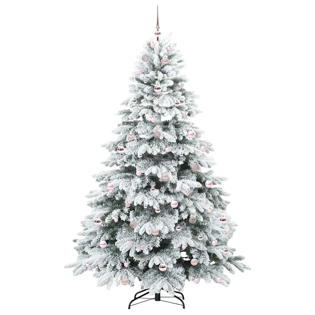 vidaXL Sztuczna choinka z 300 diodami LED Biały 210 cm PE i PVC
