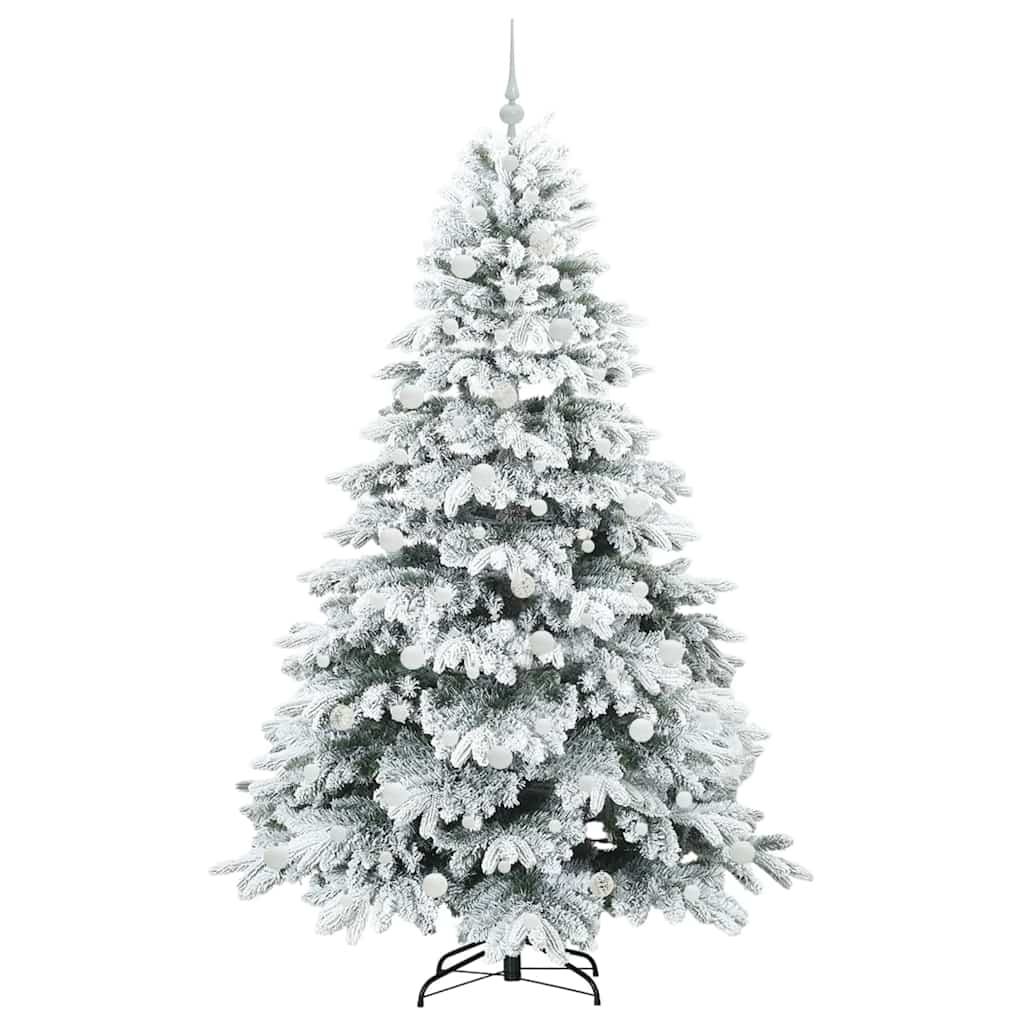 vidaXL Sztuczna choinka z 300 diodami LED Biały 210 cm PE i PVC