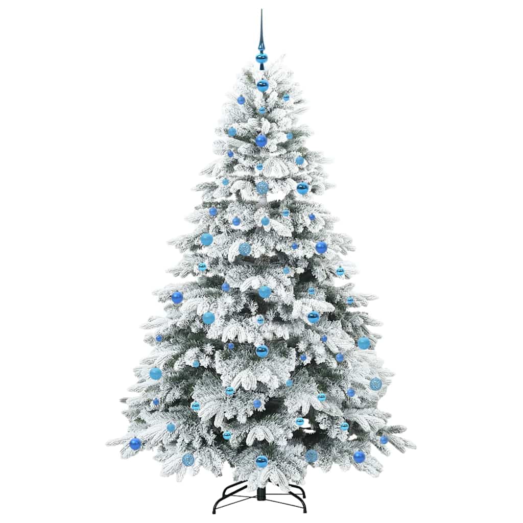 vidaXL Sztuczna choinka z 300 diodami LED Biały 210 cm PE i PVC