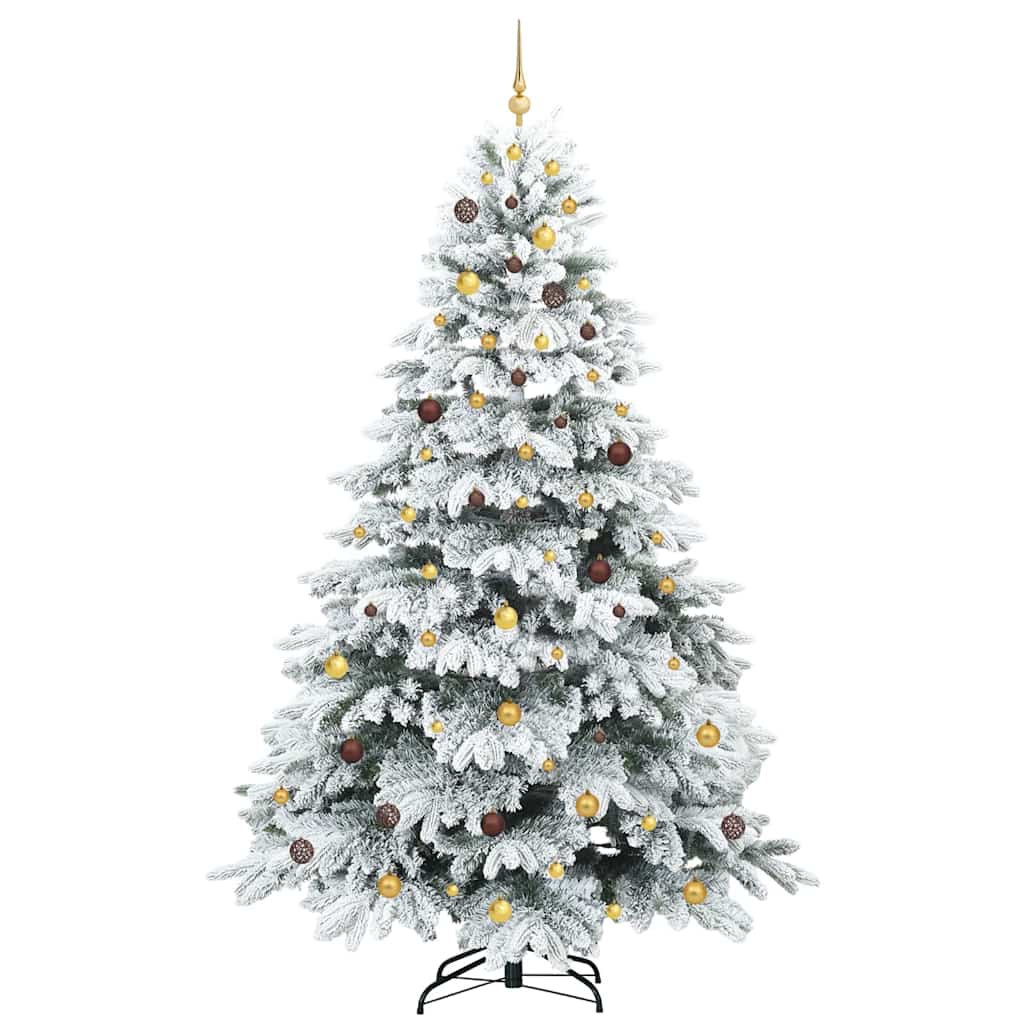 vidaXL Sztuczna choinka z 300 diodami LED Biały 240 cm PE i PVC