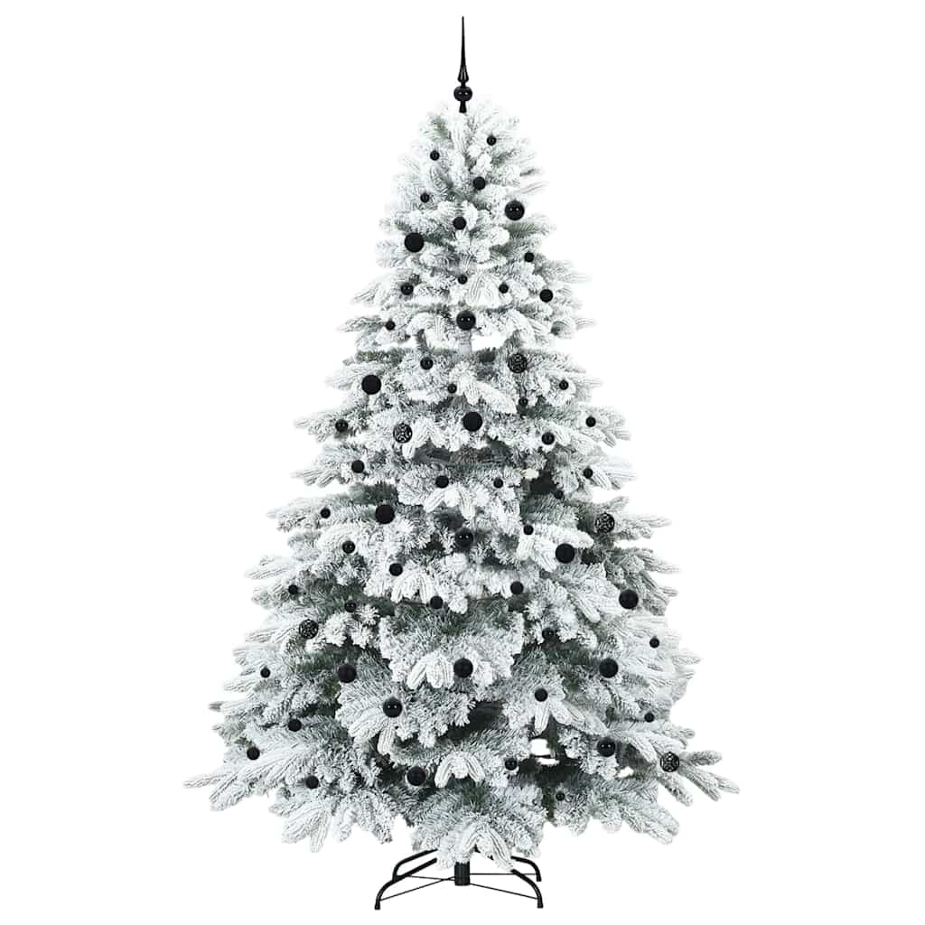 vidaXL Sztuczna choinka z 300 diodami LED Biały 240 cm PE i PVC