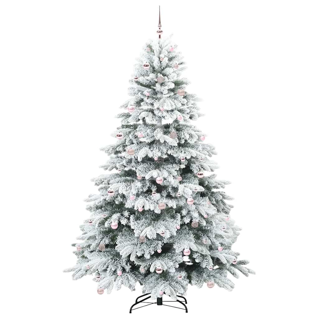 vidaXL Sztuczna choinka z 300 diodami LED Biały 240 cm PE i PVC