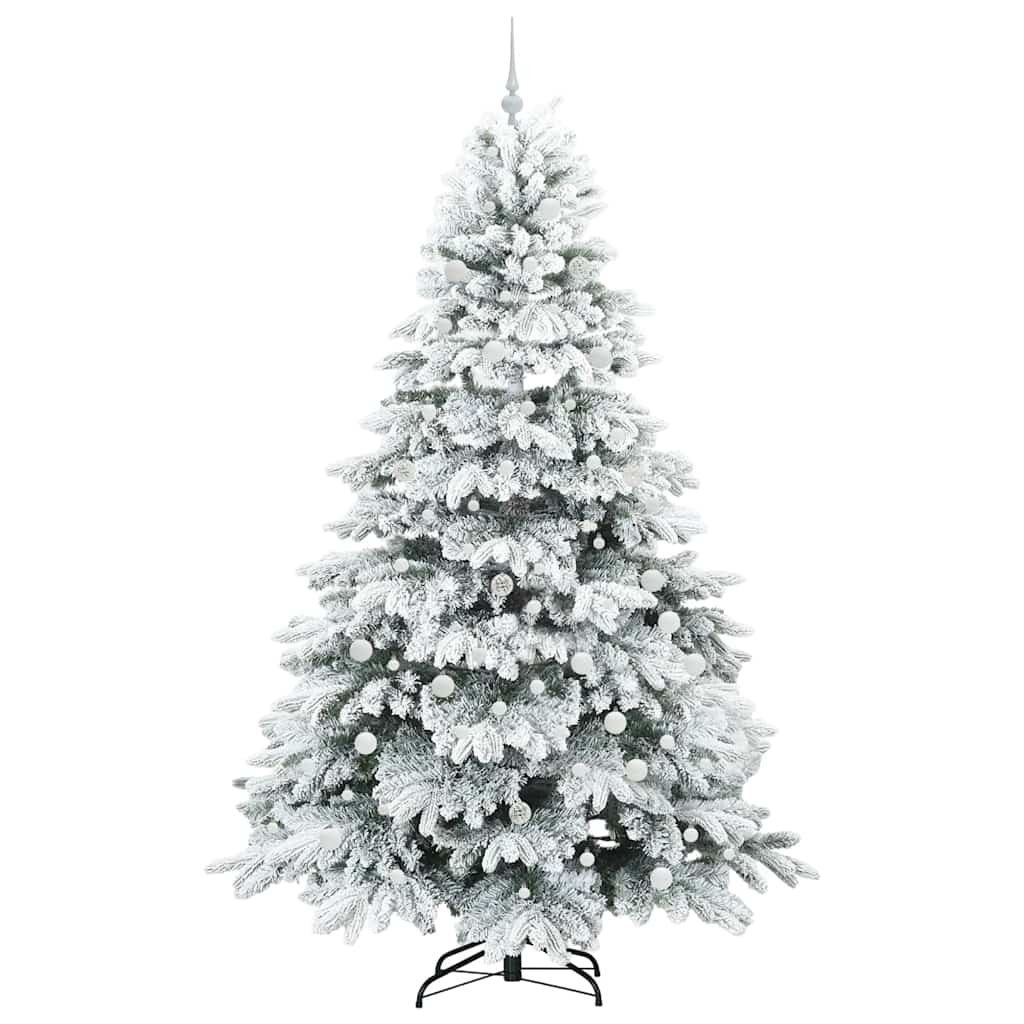 vidaXL Sztuczna choinka z 300 diodami LED Biały 240 cm PE i PVC