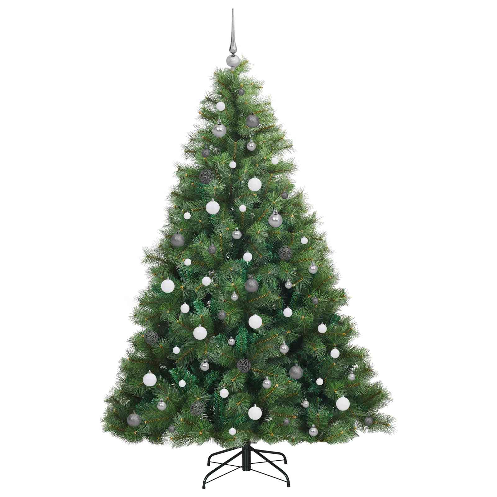 vidaXL Sztuczna choinka z 300 diodami LED Zielony 210 cm PE i PVC