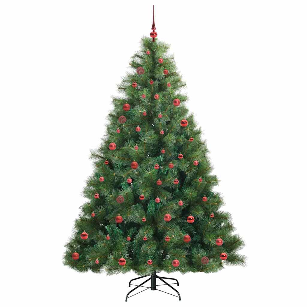 vidaXL Sztuczna choinka z 300 diodami LED Zielony 210 cm PE i PVC