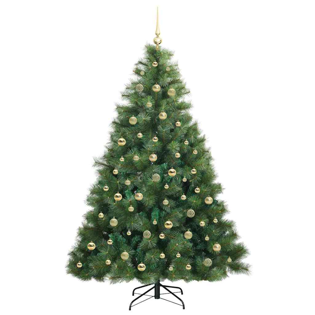 vidaXL Sztuczna choinka z 300 diodami LED Zielony 210 cm PE i PVC