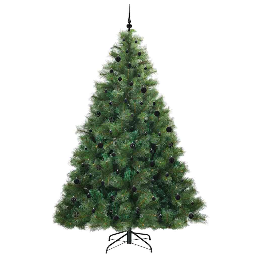 vidaXL Sztuczna choinka z 300 diodami LED Zielony 240 cm PE i PVC