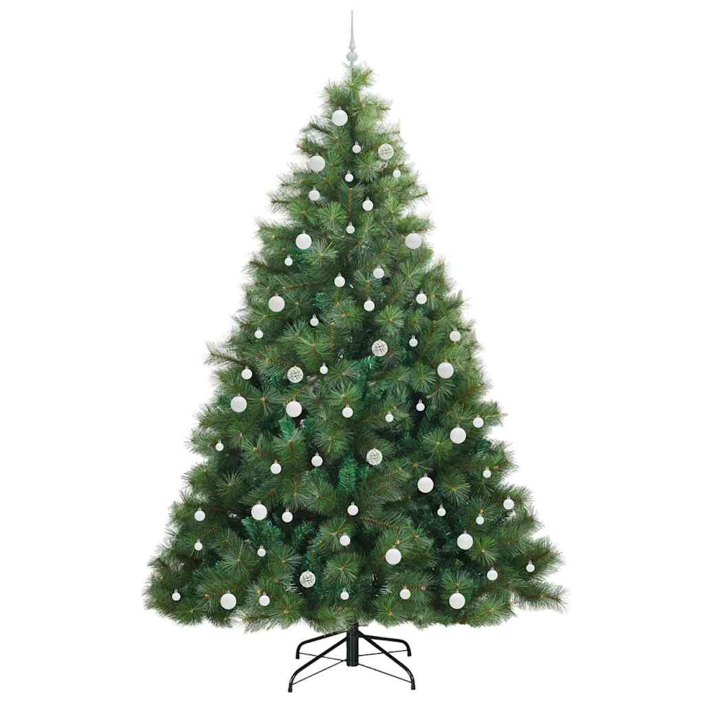 vidaXL Sztuczna choinka z 300 diodami LED Zielony 240 cm PE i PVC