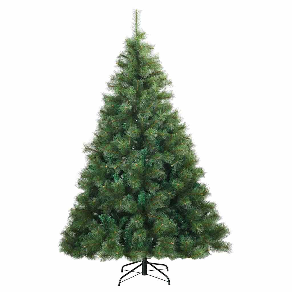vidaXL Sztuczna choinka z 300 diodami LED Zielony 240 cm PE i PVC