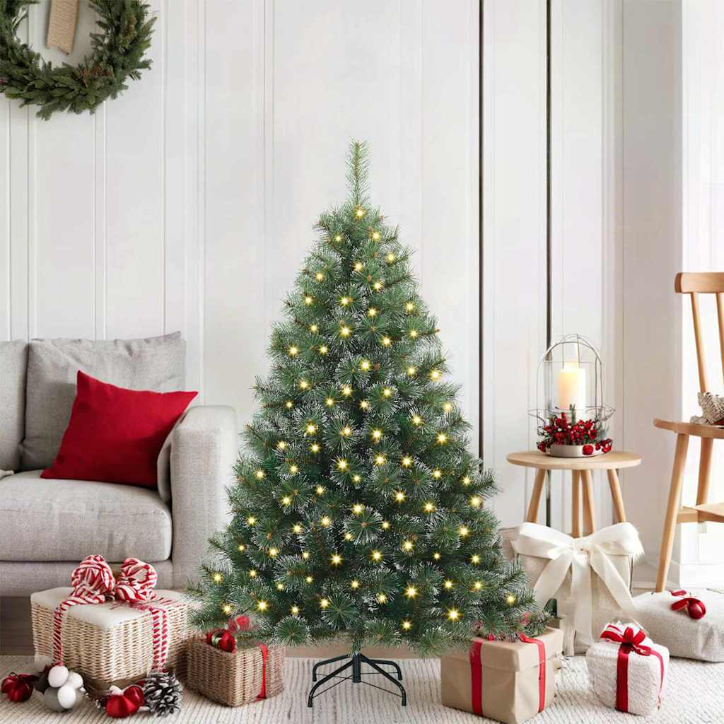 vidaXL Sztuczna choinka z 150 diodami LED Zielony 120 cm PE i PVC