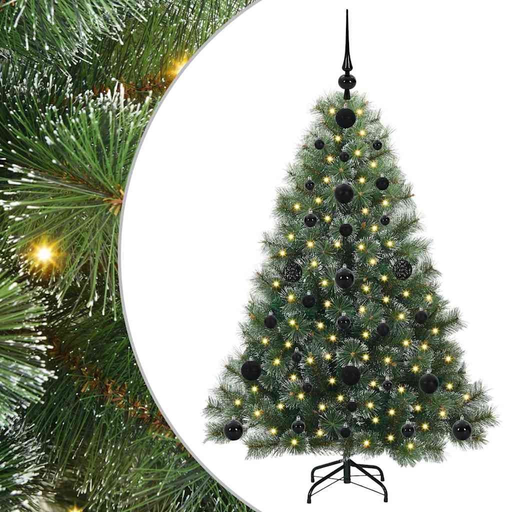 vidaXL Sztuczna choinka z 150 diodami LED Zielony 120 cm PE i PVC