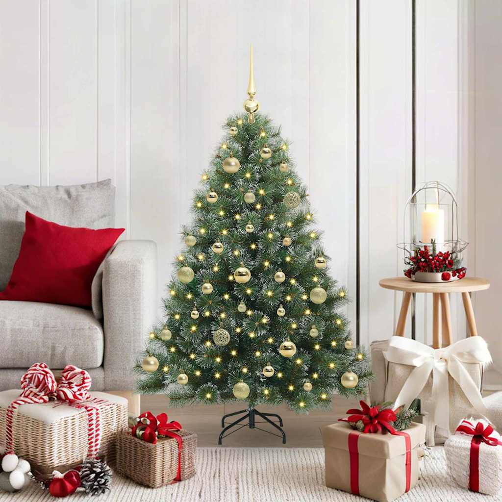 vidaXL Sztuczna choinka z 150 diodami LED Zielony 120 cm PE i PVC