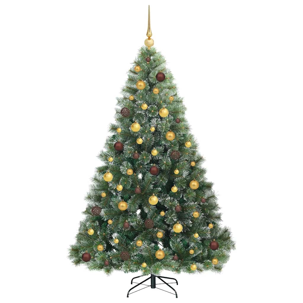 vidaXL Sztuczna choinka z 300 diodami LED Zielony 180 cm PE i PVC