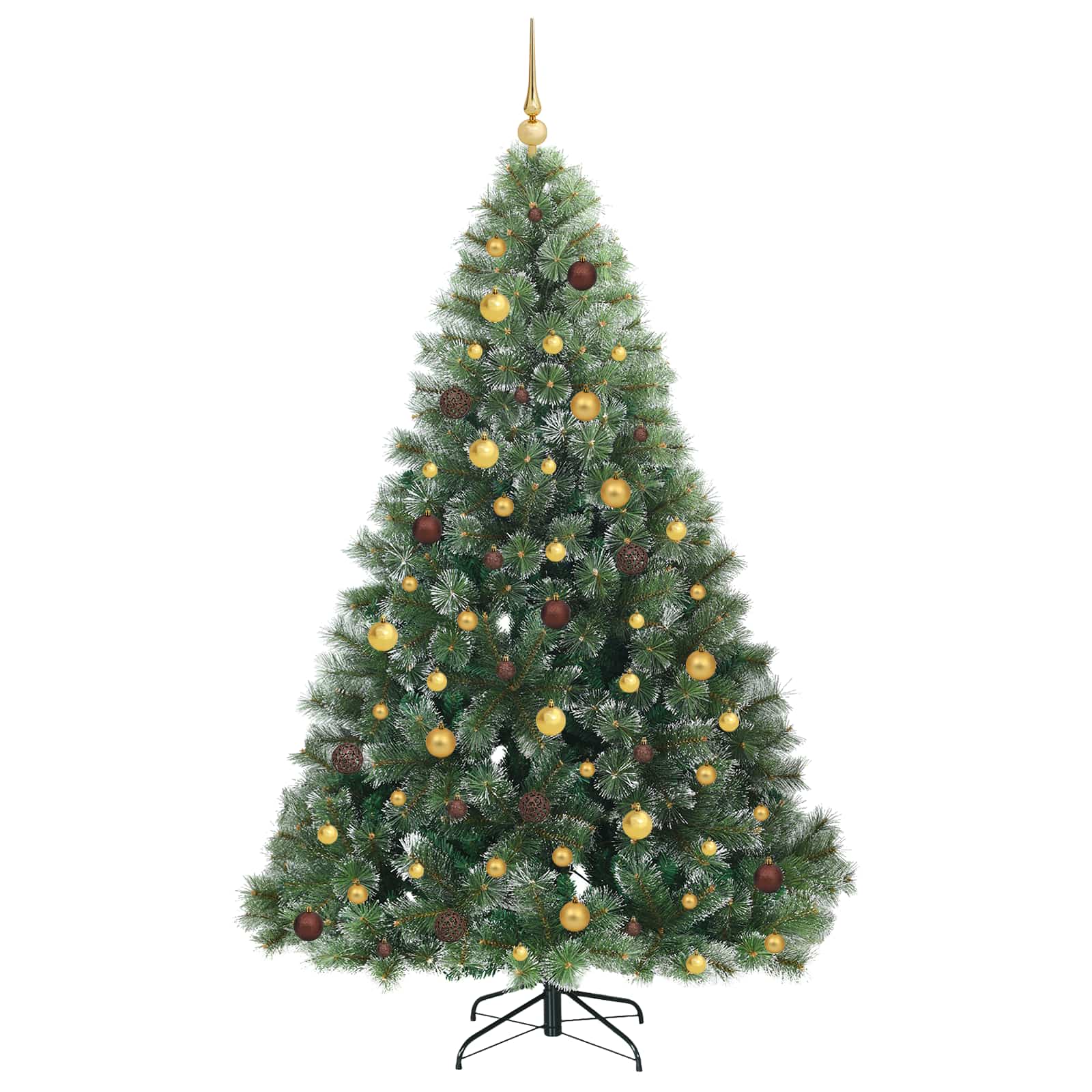 vidaXL Sztuczna choinka z 300 diodami LED Zielony 210 cm PE i PVC
