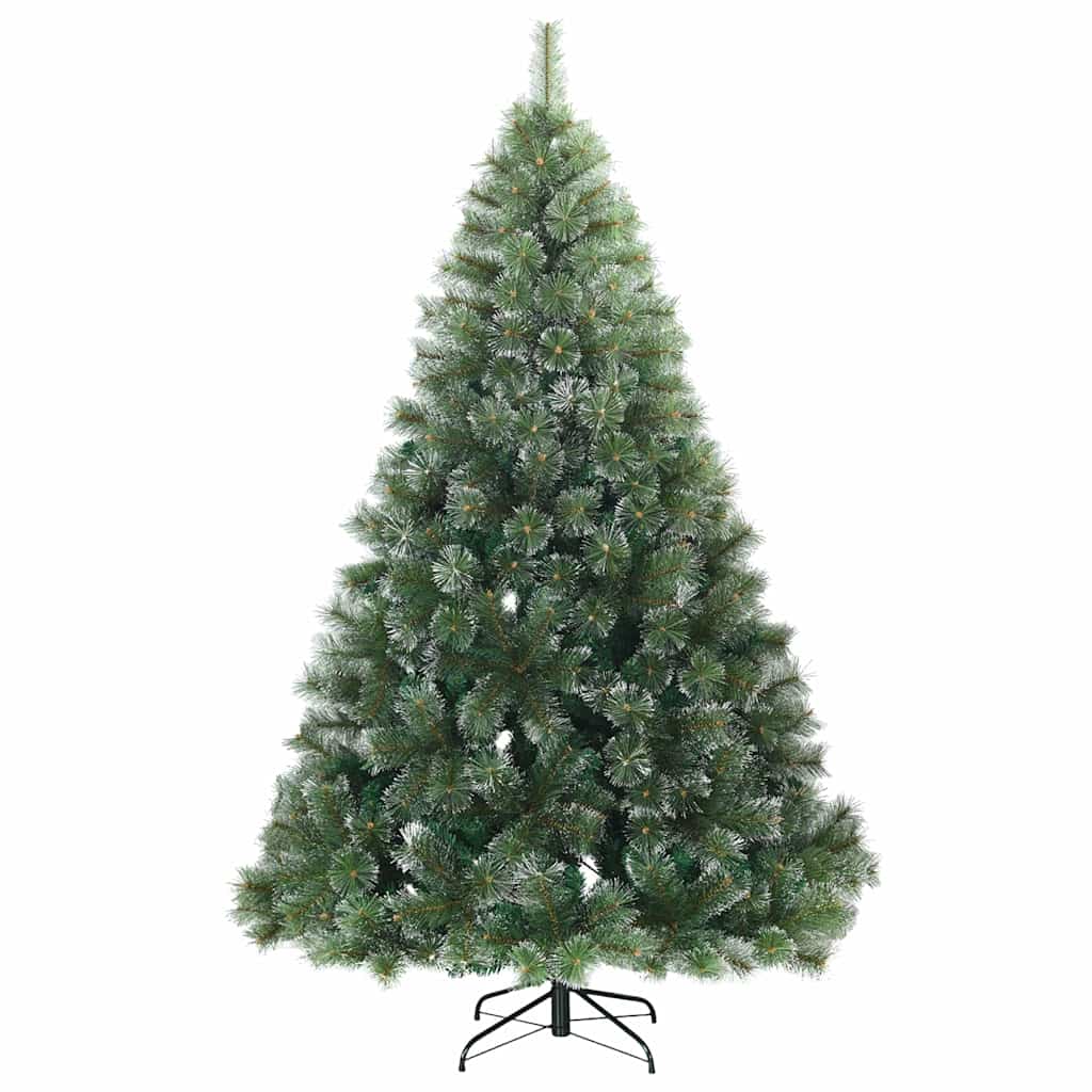 vidaXL Sztuczna choinka z 300 diodami LED Zielony 210 cm PE i PVC