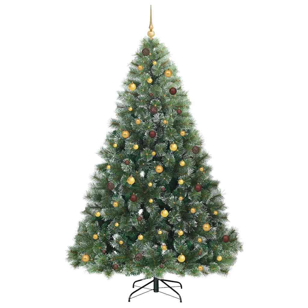 vidaXL Sztuczna choinka z 300 diodami LED Zielony 240 cm PE i PVC