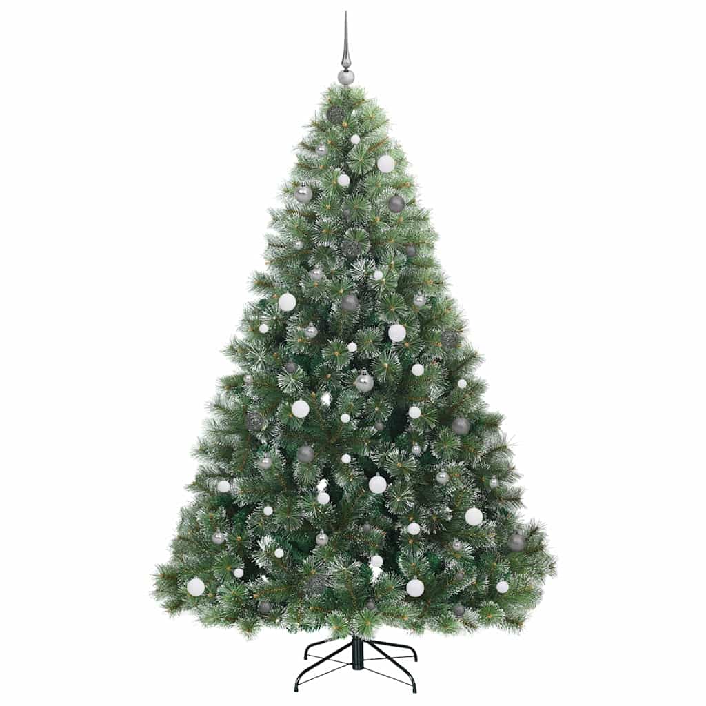 vidaXL Sztuczna choinka z 300 diodami LED Zielony 240 cm PE i PVC