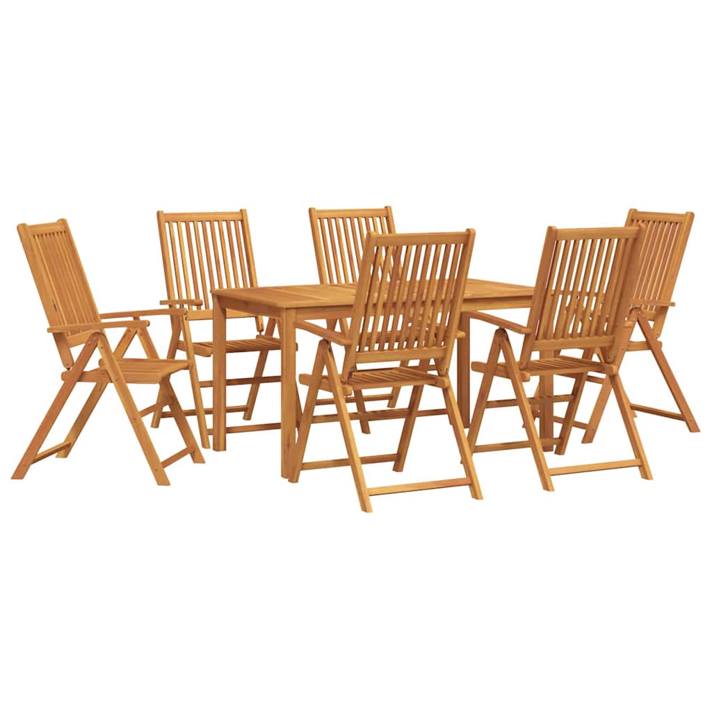 vidaXL Zestaw do jadalni w ogrodzie 7 pcs Brązowy Lite Drewno Akacji