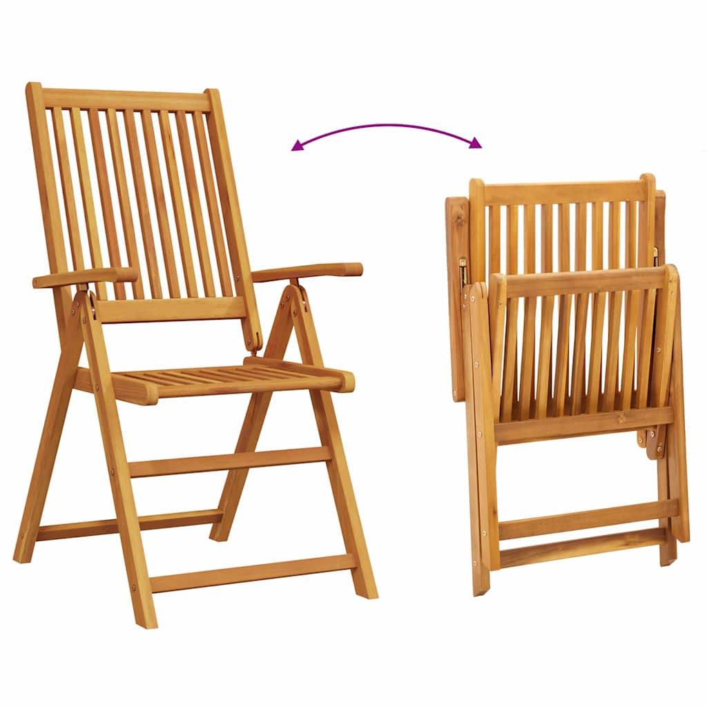 vidaXL Zestaw do jadalni w ogrodzie 7 pcs Brązowy Lite Drewno Akacji