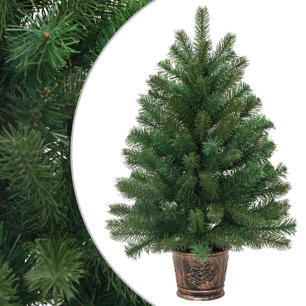 vidaXL Sztuczna choinka z podstawą Zielony 95 cm PVC, PE i stal