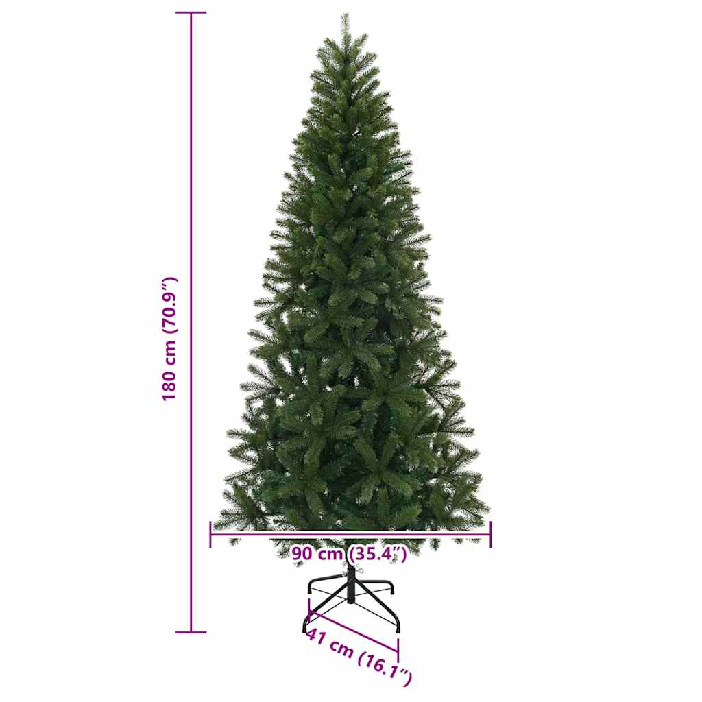 vidaXL Sztuczna choinka z podstawą Zielony 180 cm PVC, PE i stal