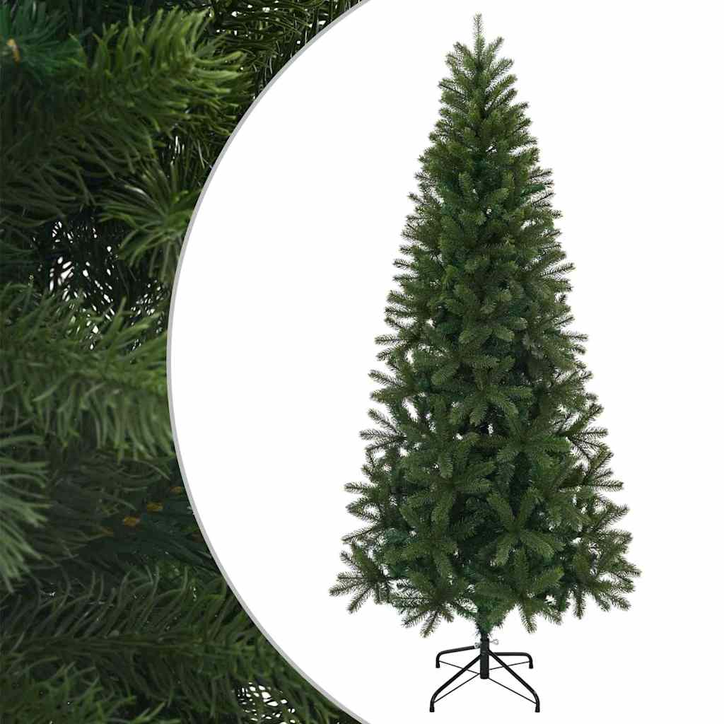 vidaXL Sztuczna choinka z podstawą Zielony 240 cm PVC, PE i stal