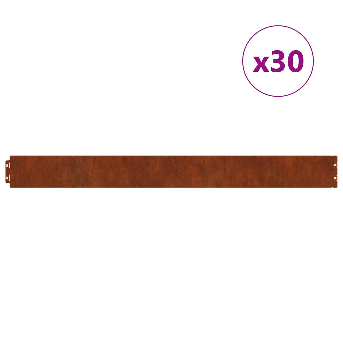 vidaXL Krawężnik do trawnika 30 szt. 20 x 103 cm Stal kortenowska