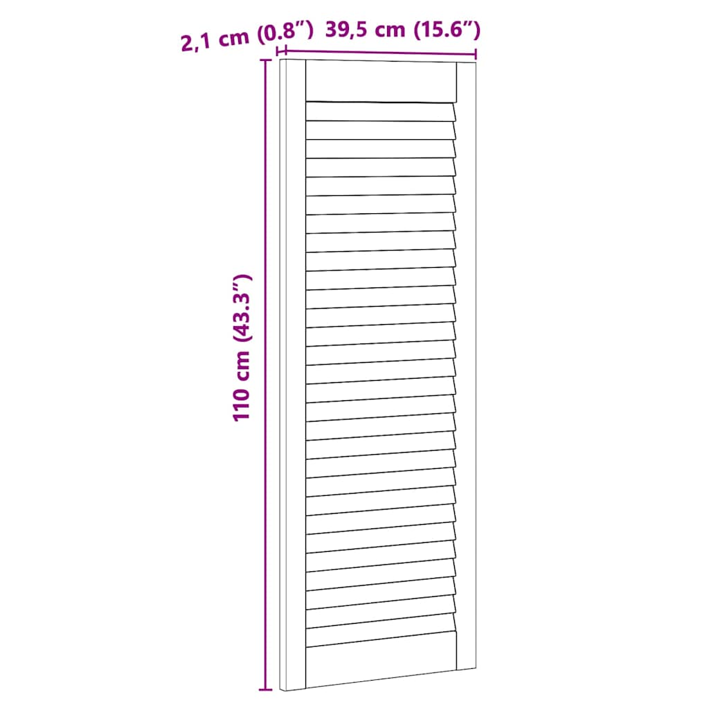 vidaXL Drzwi do szafki z drzwiami Naturalny 110 x 2,1 x 39,5 cm