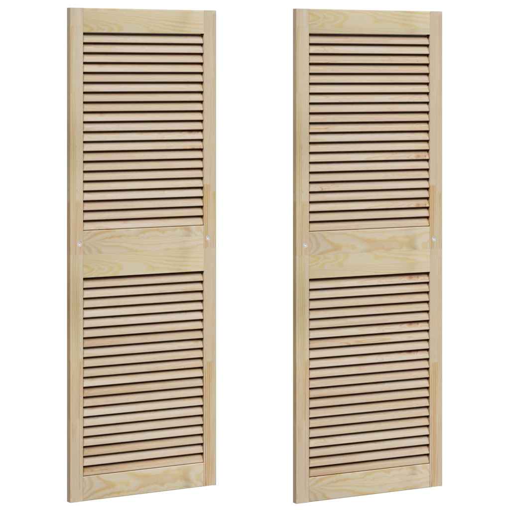 vidaXL Drzwi do szafki 2 pcs Naturalny 49,5 x 2,1 x 140,5 cm