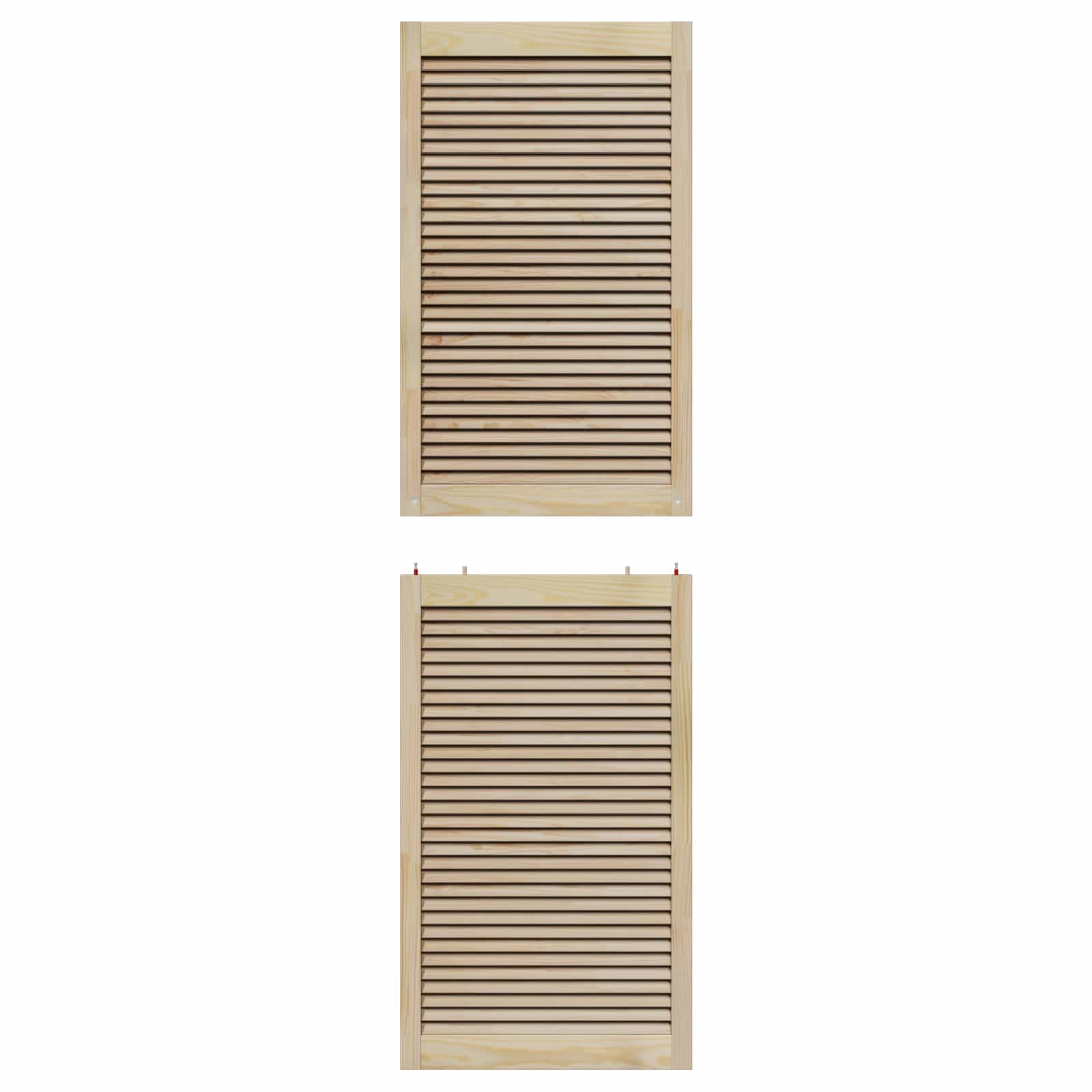 vidaXL Drzwi do szafki z drzwiami 2 pcs Naturalny 201 x 2,1 x 59,5 cm