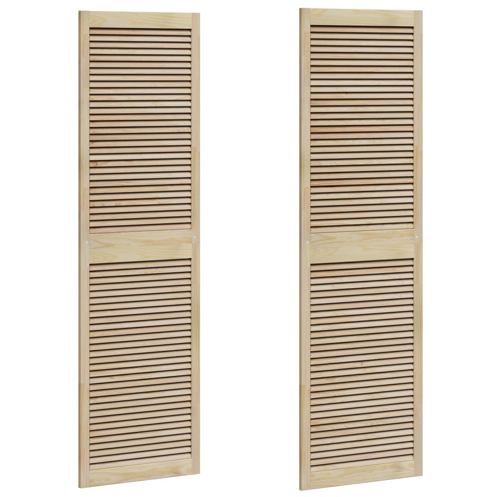 vidaXL Drzwi do szafki z drzwiami 2 pcs Naturalny 201 x 2,1 x 59,5 cm