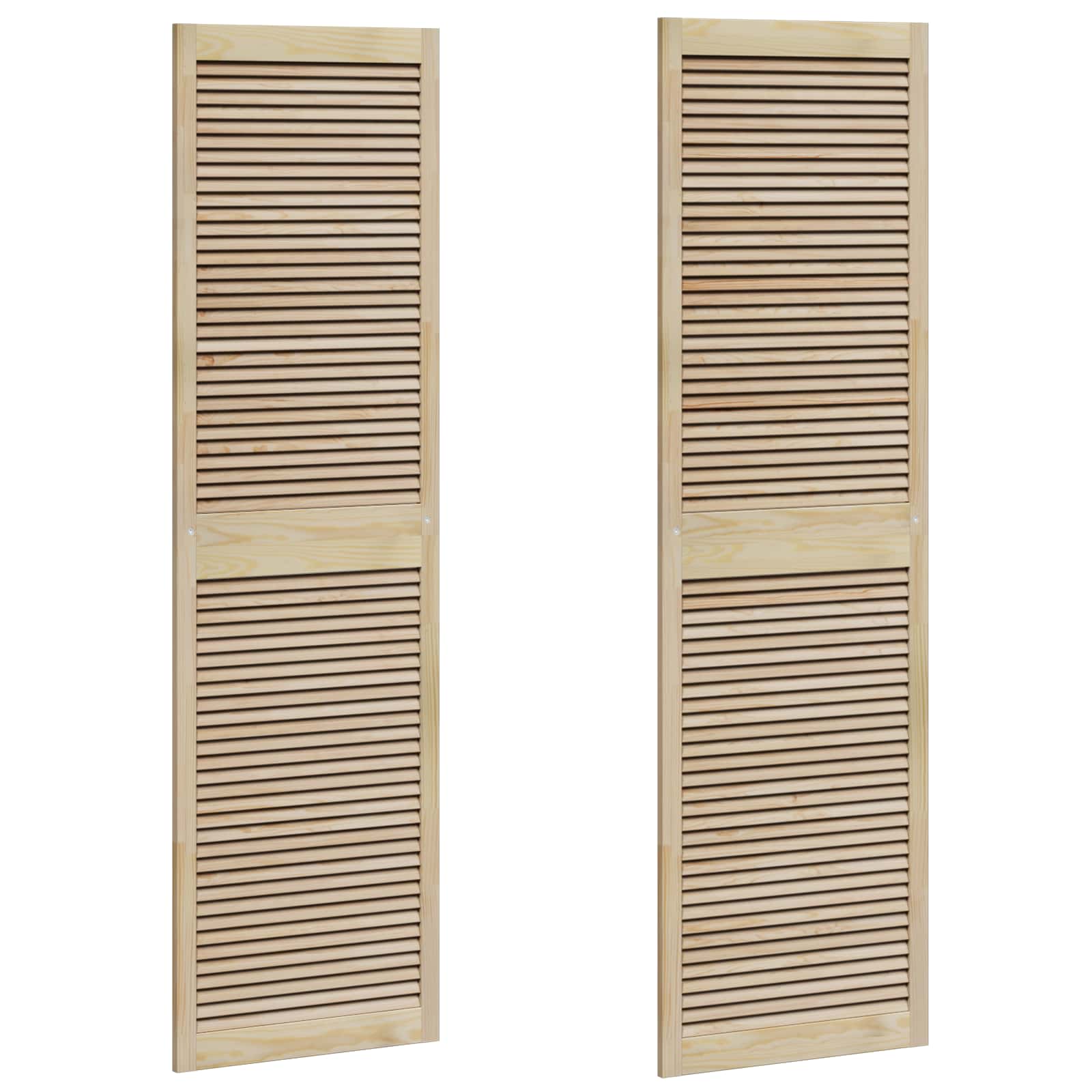 vidaXL Drzwi do szafki z drzwiami 2 pcs Naturalny 201 x 2,1 x 59,5 cm