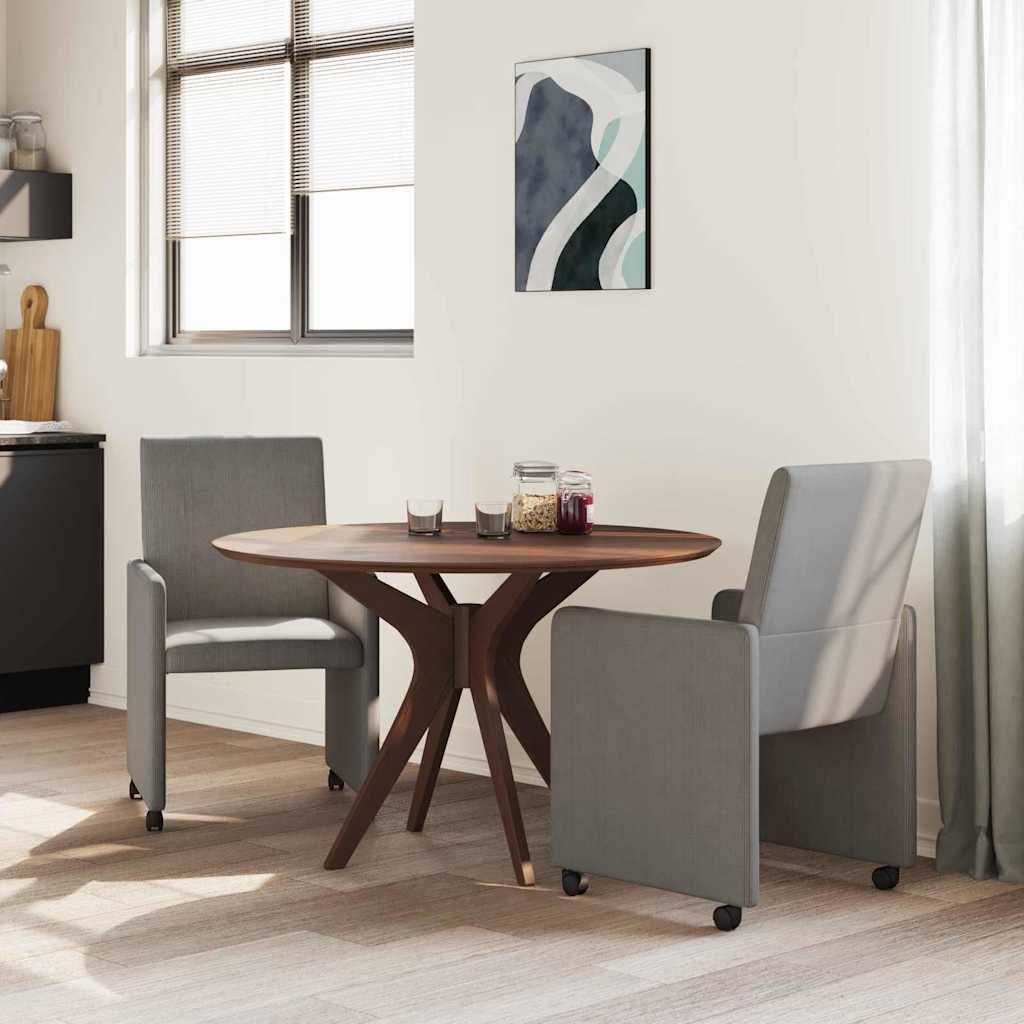 vidaXL Krzesełka jadalne na kółkach 2 pcs Jasnoszary 57 x 66 x 94 cm