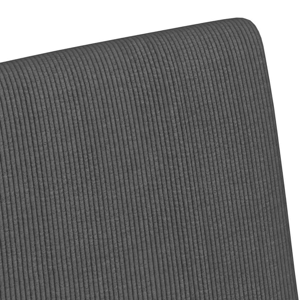 vidaXL Krzesełka jadalne na kółkach 2 pcs ciemno szary 57 x 66 x 94 cm