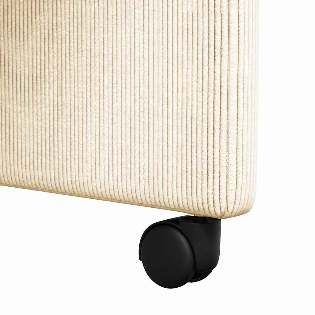 vidaXL Krzesełka jadalne na kółkach 2 pcs Kremowy 57 x 66 x 94 cm