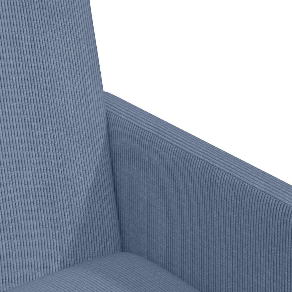 vidaXL Krzesełka jadalne na kółkach 2 pcs Niebieski 57 x 66 x 94 cm