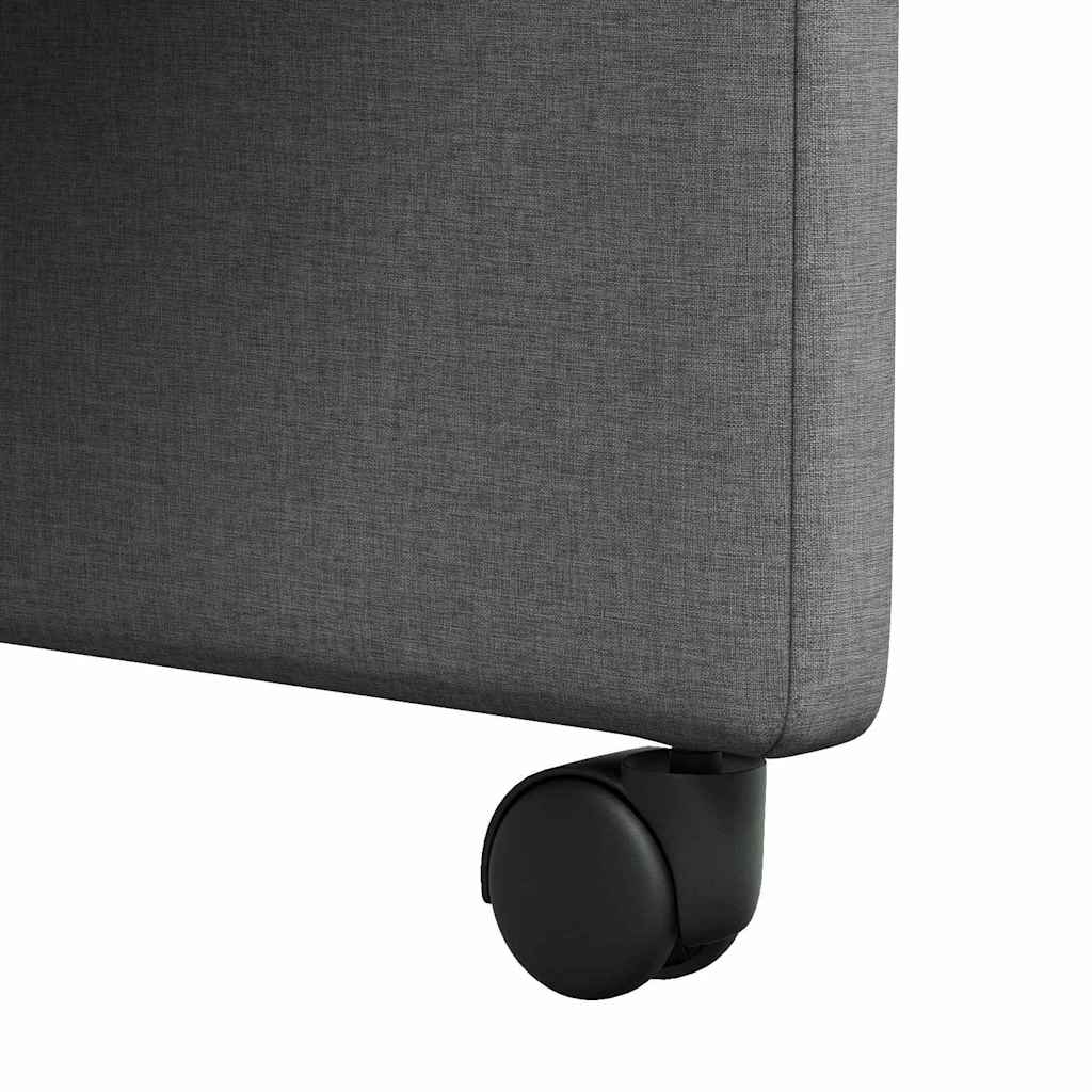 vidaXL Krzesełka jadalne na kółkach 2 pcs Ciemnoszary 57 x 66 x 94 cm