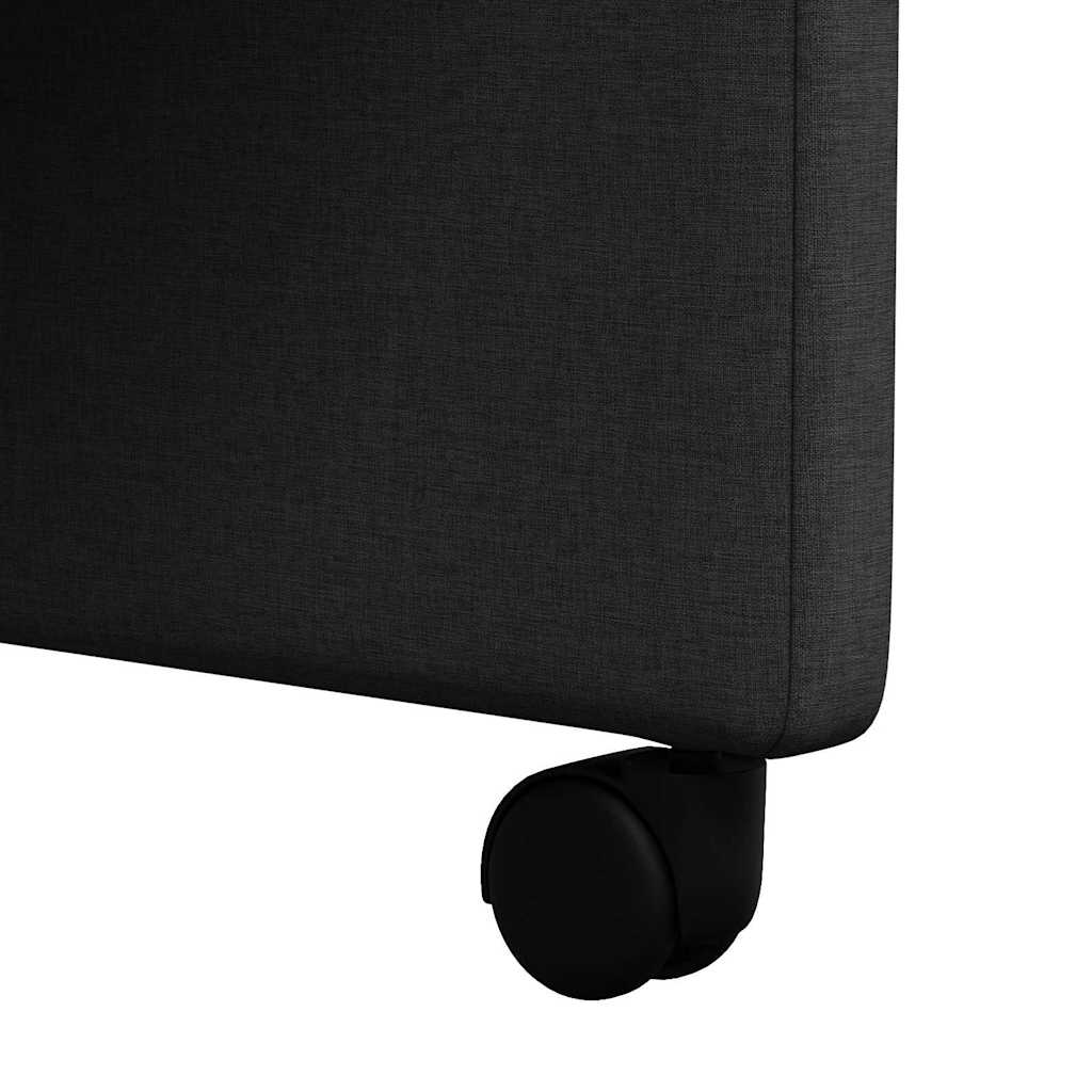 vidaXL Krzesełka jadalne na kółkach 2 pcs Czarny 57 x 66 x 94 cm