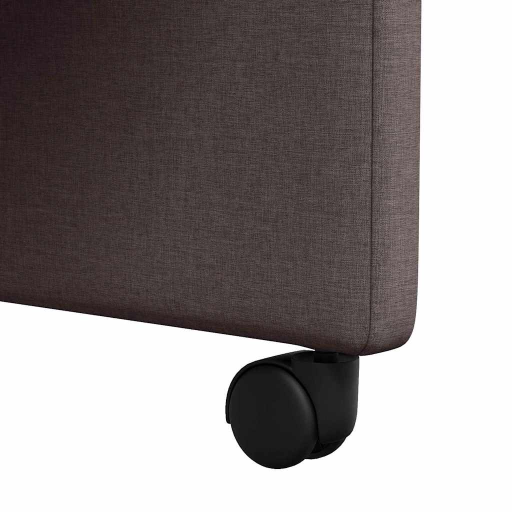 vidaXL Krzesełka jadalne na kółkach 2 pcs Ciemny brąz 57 x 66 x 94 cm