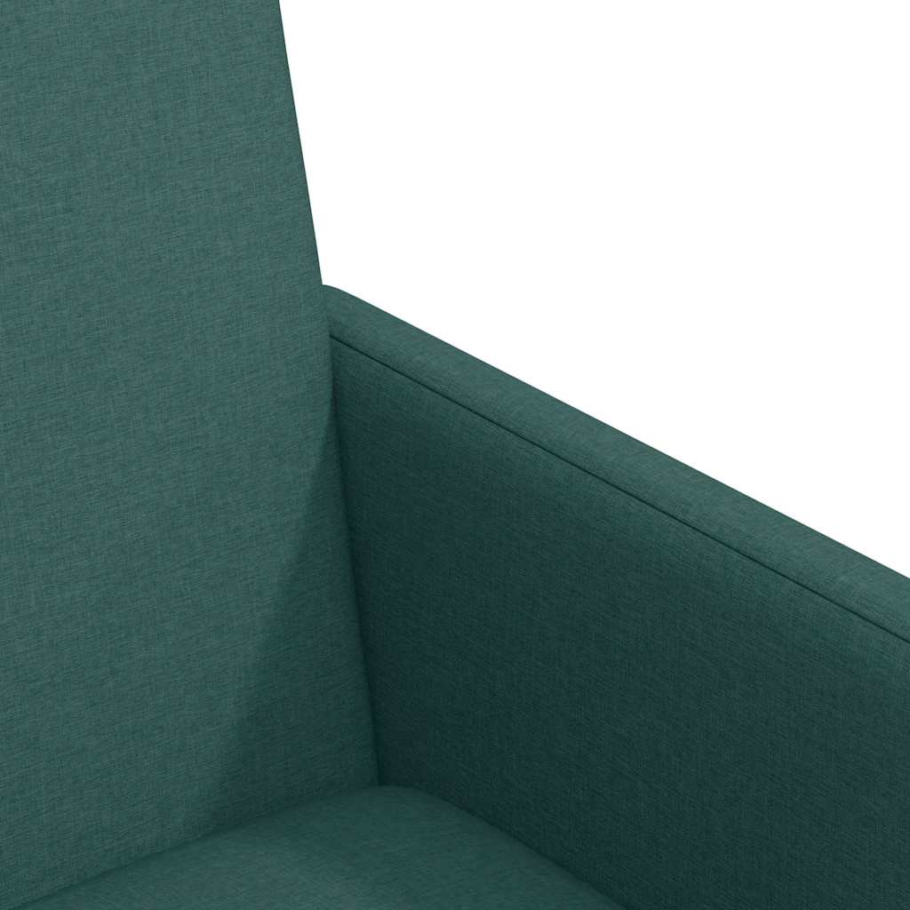vidaXL Krzesełka jadalne na kółkach 2 pcs Ciemna zieleń tkanina