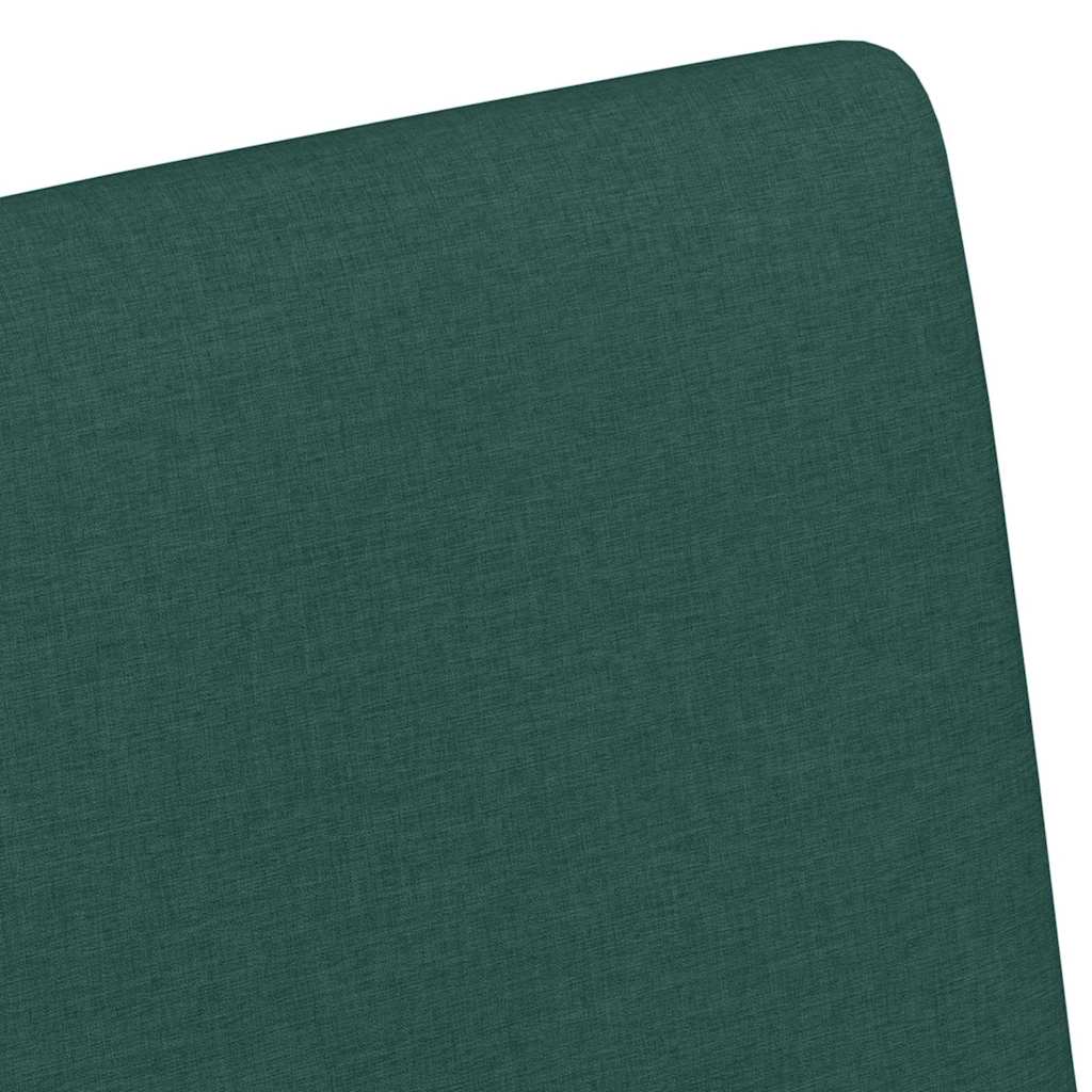 vidaXL Krzesełka jadalne na kółkach 2 pcs Ciemna zieleń tkanina