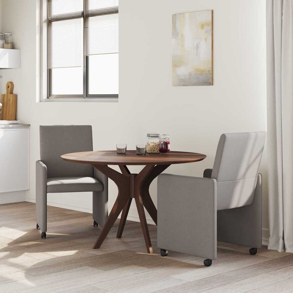 vidaXL Krzesełka jadalne na kółkach 2 pcs Ciemnoszary 57 x 66 x 94 cm