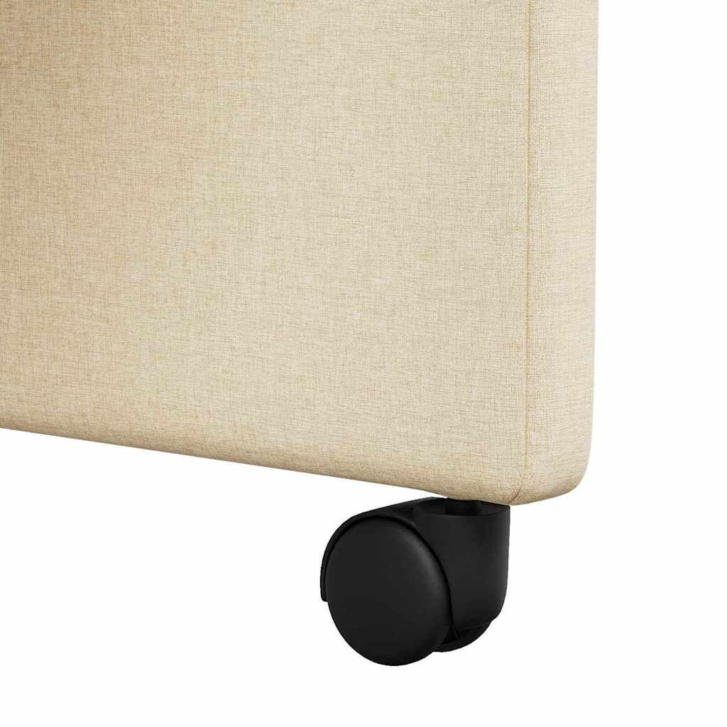 vidaXL Krzesełka jadalne na kółkach 2 pcs Kremowy 57 x 66 x 94 cm