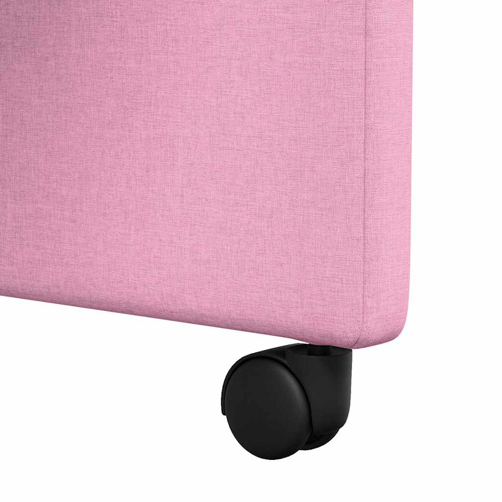 vidaXL Krzesełka jadalne na kółkach 2 pcs Różowy 57 x 66 x 94 cm