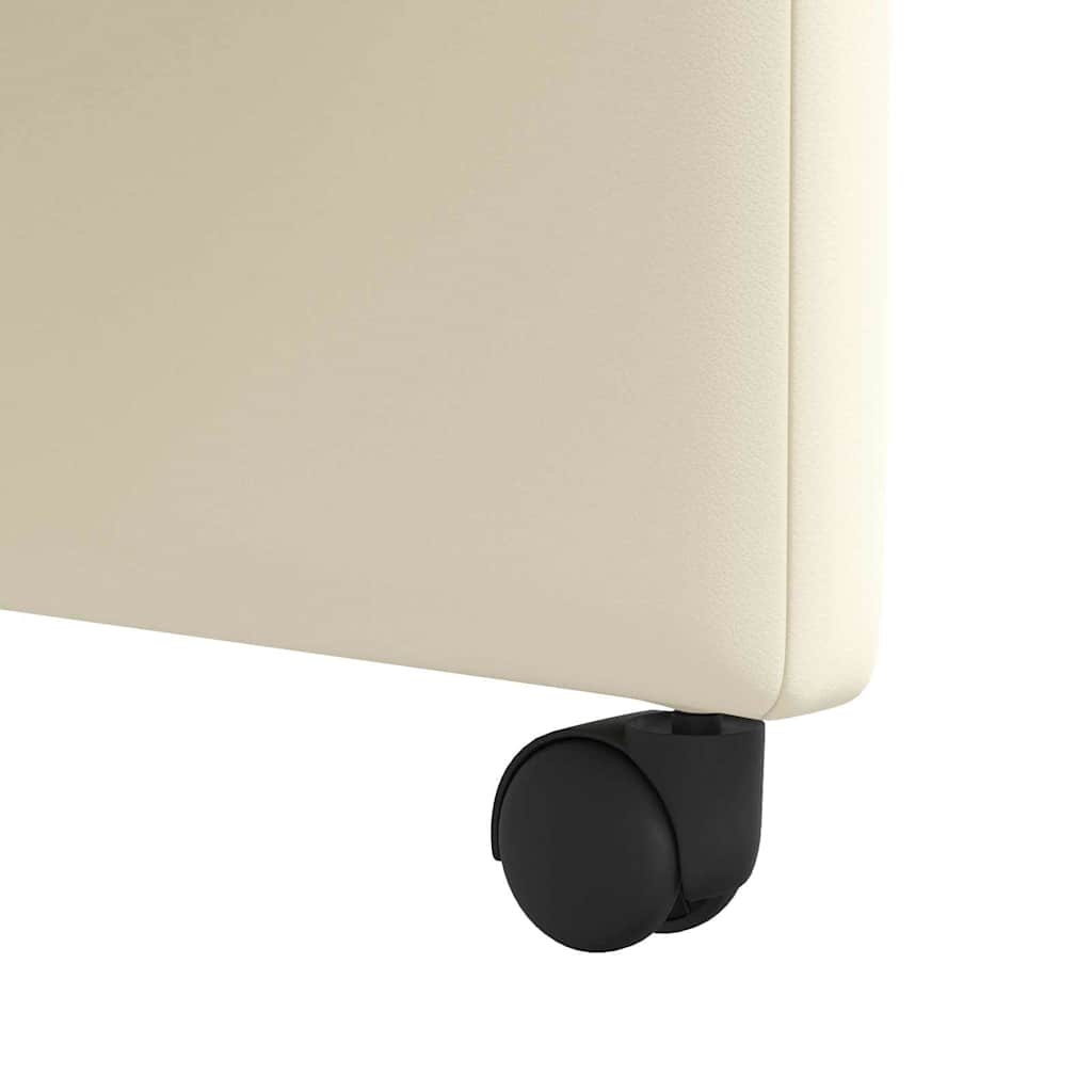 vidaXL Krzesełka jadalne na kółkach 2 pcs Kremowy 57 x 66 x 94 cm