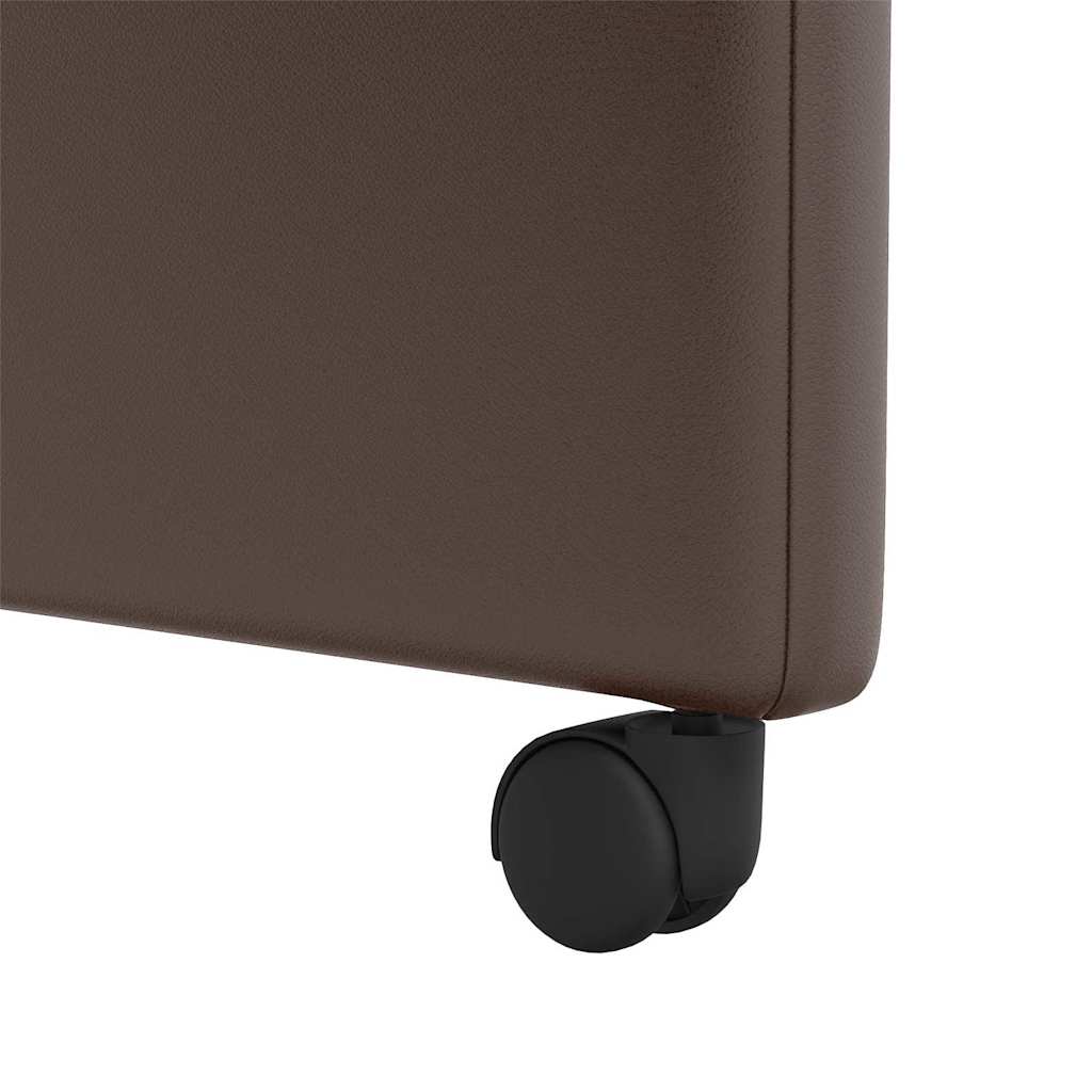 vidaXL Krzesełka jadalne na kółkach 2 pcs Brązowy 57 x 66 x 94 cm