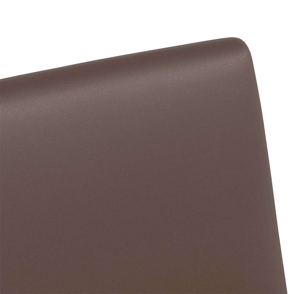 vidaXL Krzesełka jadalne na kółkach 2 pcs Brązowy 57 x 66 x 94 cm