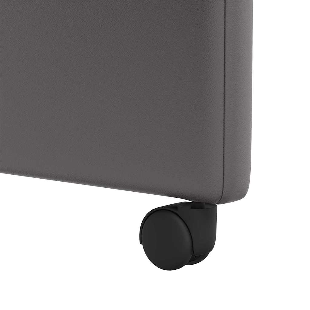 vidaXL Krzesełka jadalne na kółkach 2 pcs Szary 57 x 66 x 94 cm
